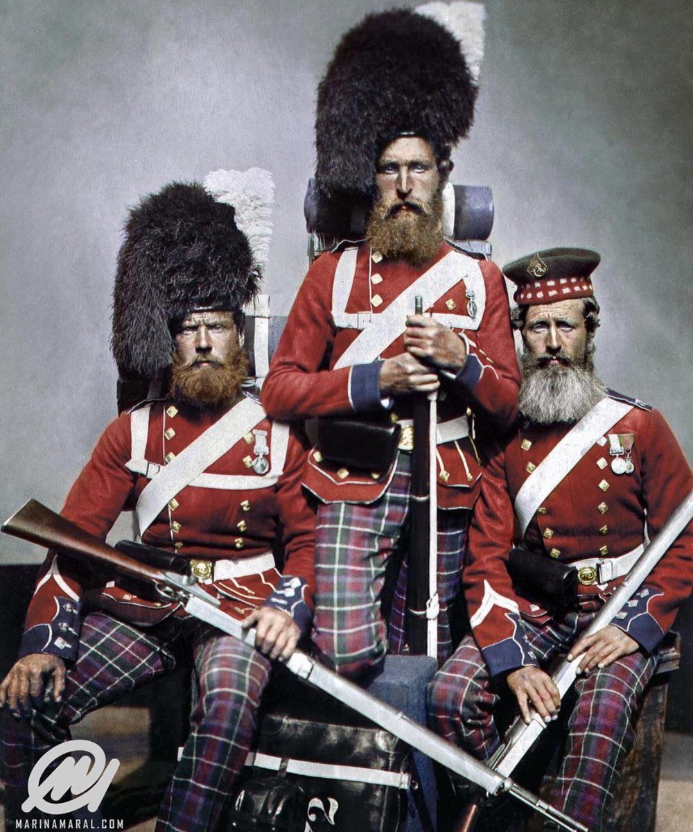 In case the British Army's new policy on beards offends anyone, here's a picture from 1854. (Image colourised by <a href="/marinamaral2/">Marina Amaral</a>)