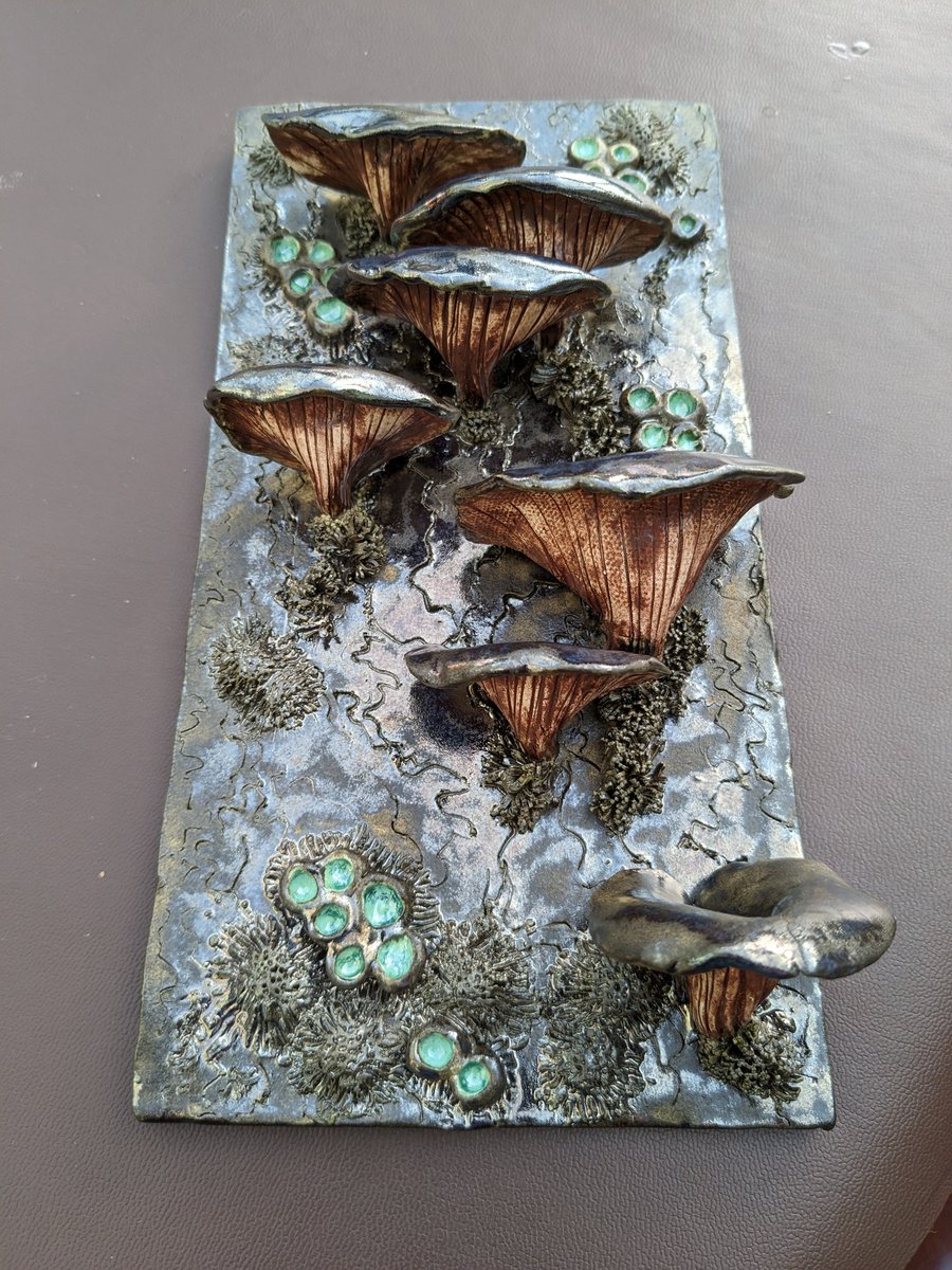 Fabulous ceramic tile #ceramics #art #pottery #artwork #artist #art #fungi #mushroom
