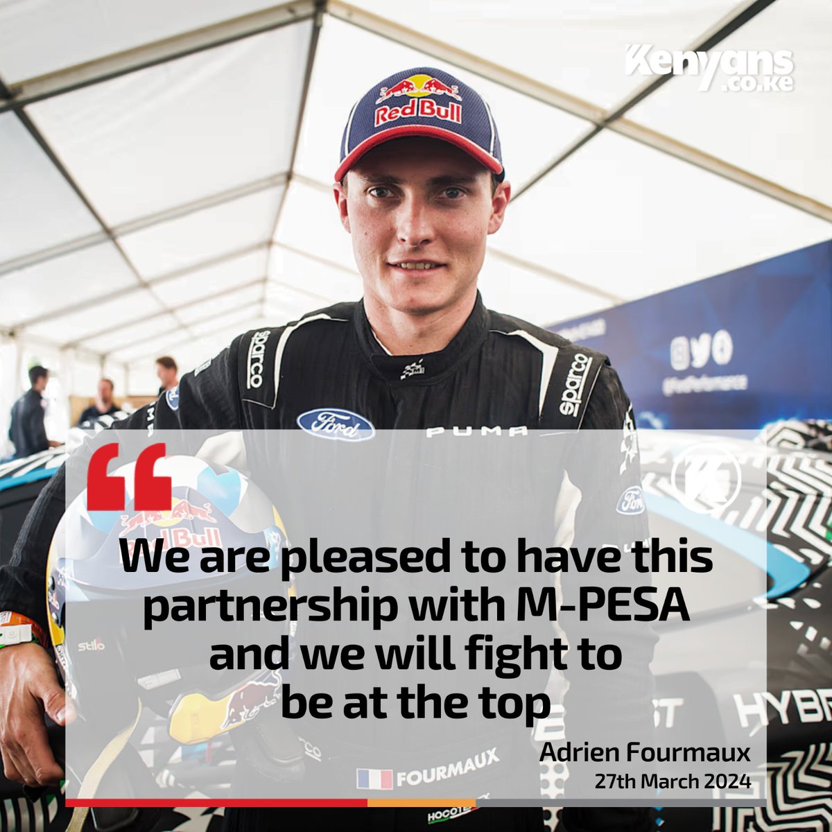 Kenyans's tweet photo. We are pleased to have this partnership with M-PESA and we will fight to be at the top - Adrien Fourmaux
#TeamAdrien #MPESAGlobal #LifeElevated https://t.co/XShHvoQ49W