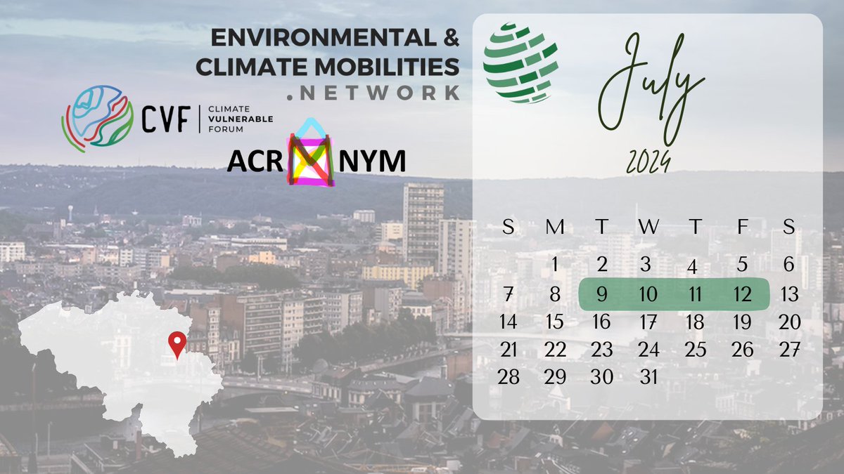 ‼️Mark your calendars
#Liège (BE) opens its doors for insightful #networking discussions, exploring interactions between #environmentalchanges and #migration
Register now to the #ECMNConference (ddl 15 May 2024)📩
climatemobilities.network/conferences/ec…
Looking forward to see you there‼️