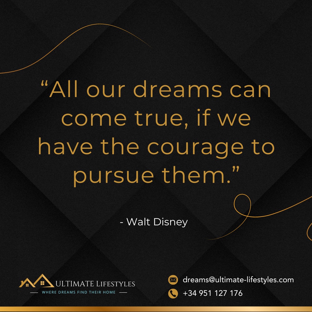 Dare to dream big and chase your aspirations with courage.

Contact us today or explore our properties: eu1.hubs.ly/H08lMSt0

P: +34 951 127 176
E: dreams@ultimate-lifestyles.com
W: eu1.hubs.ly/H08lMSv0

#UltimateLifestyles #DreamHomesInSpain #RealEstateDreams