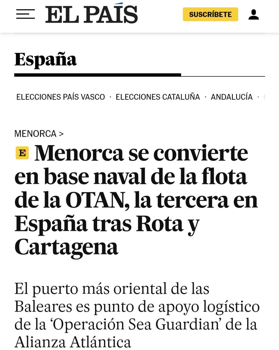 AlbertPonsBagur's tweet photo. S'Estat ens acaba de convertir en objectiu militar de qualsevol enemic de l'OTAN. 

Un se sent molt més tranquil ara. https://t.co/CTTHcZG2pU
