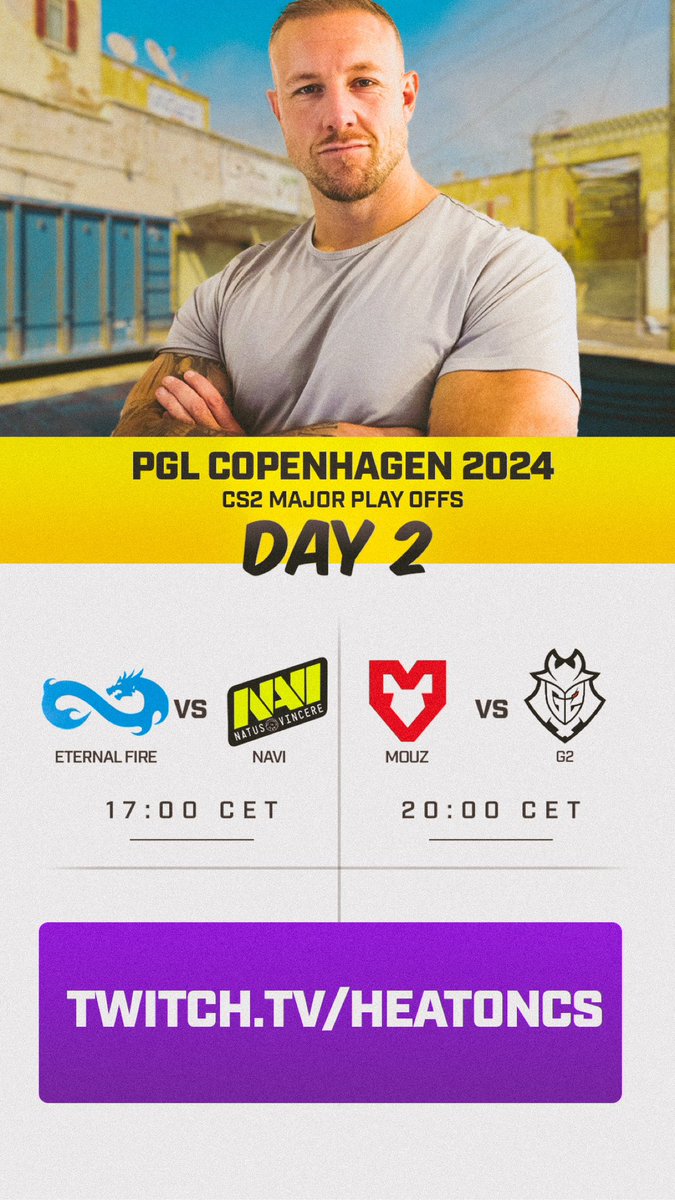 See you on stream from 16.00 today! #PGLMajor Twitch.tv/heatoncs