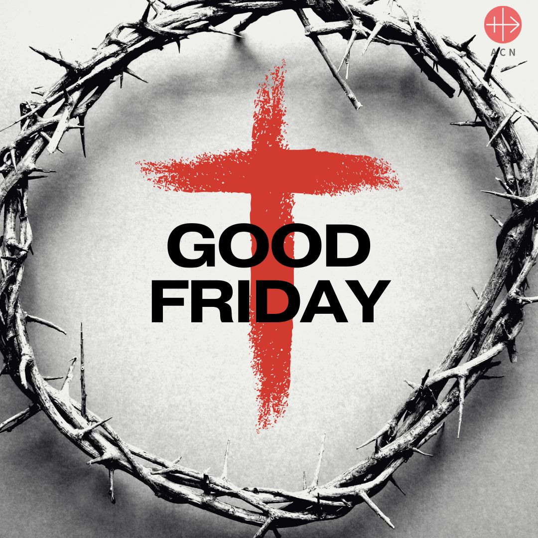 Reflect on the profound sacrifice of #GoodFriday. Stand with those enduring persecution and suffering. Join us in honouring love and mercy, supporting @acn_uk. 🕊️✝️ #AidToTheChurchInNeed #UnityInSacrifice #ACNUK