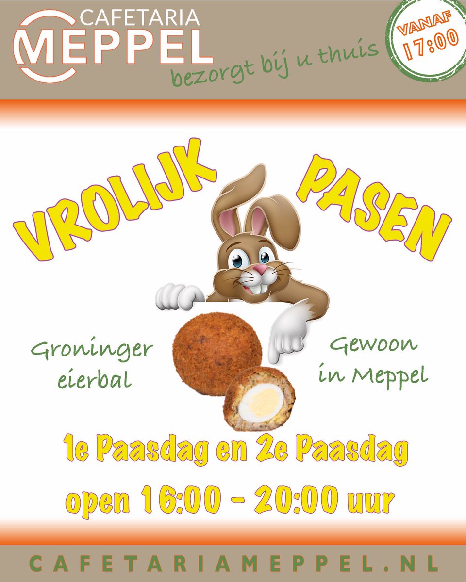 🌷🐣 Genieten van gemak en lekker eten tijdens Pasen? Goed nieuws! Wij zijn beide paasdagen geopend voor jou. 🌼🍽️ #Pasen #Geopend #Genieten #Bezorgservice #Meppel