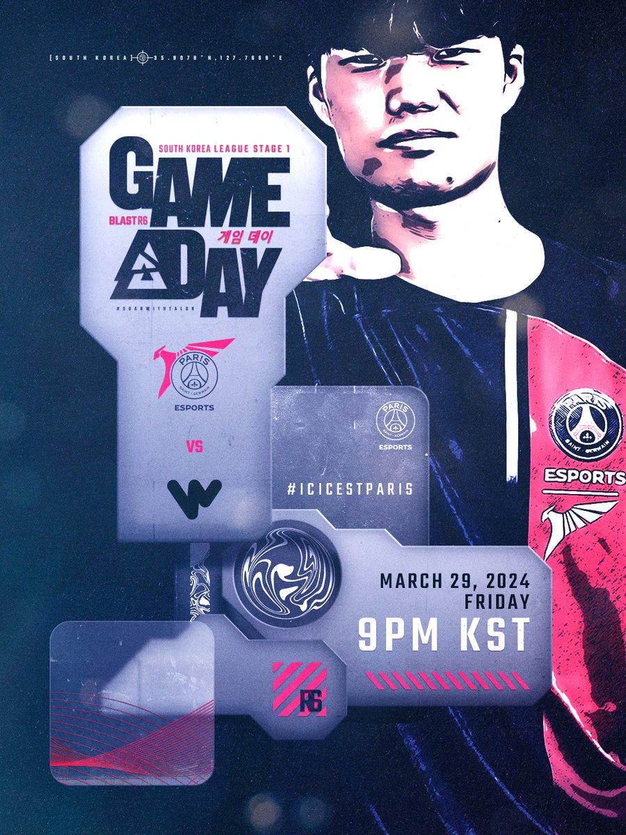 [ BLAST R6S SKL 2024 Stage 1 ] IT'S GAME DAY! ⚔️ vs @Team_123_R6 📅 03/29 21:00 (KST) #ICICESTPARIS 🔴🔵 #SOARWITHTALON