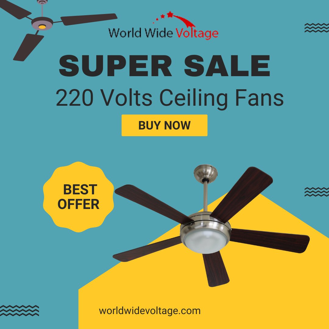 Stay cool in style with #Worldwidevoltage's selection of #220voltfans. Whether you need a desk fan for your office or a pedestal fan for your living room, we offer a large range to pick from. With silent operation and flexible settings. worldwidevoltage.com/fan-for-220-vo… #HomeAppliances