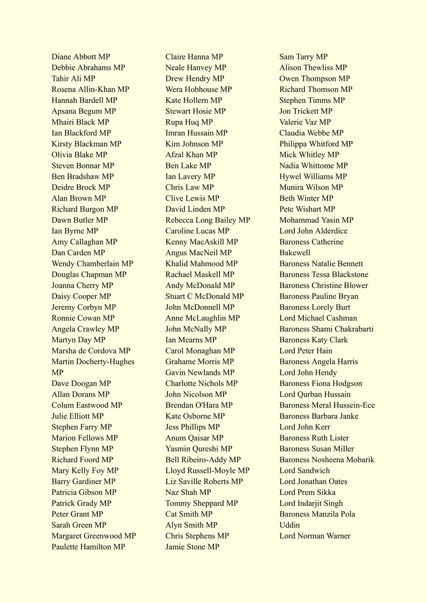 I have added my name to a letter calling for the suspension of UK arms exports to Israel. Under current circumstances where there are alleged violations of international humanitarian law, the UK has a responsibility to innocents.