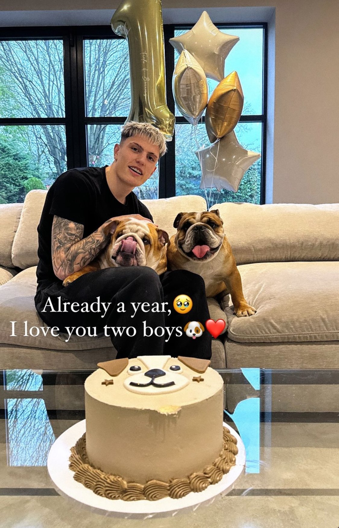 UtdDistrict on X: "Alejandro Garnacho with a cake for the 1st birthday of his dogs 🐶 https://t.co/by2QUmhDP8" / X