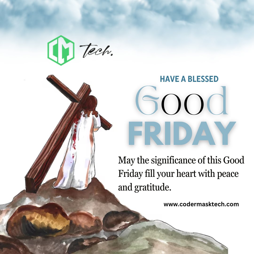 Codermask_Tech's tweet image. May the spirit of Good Friday inspire us to embrace kindness, compassion, and unity. Wishing you a day filled with reflection, grace, and blessings.

#goodfriday #reflection #blessings #happygoodfriday #goodfriday2024 #holyweek #easter #jesus #blessingsofgod #fridayvibes