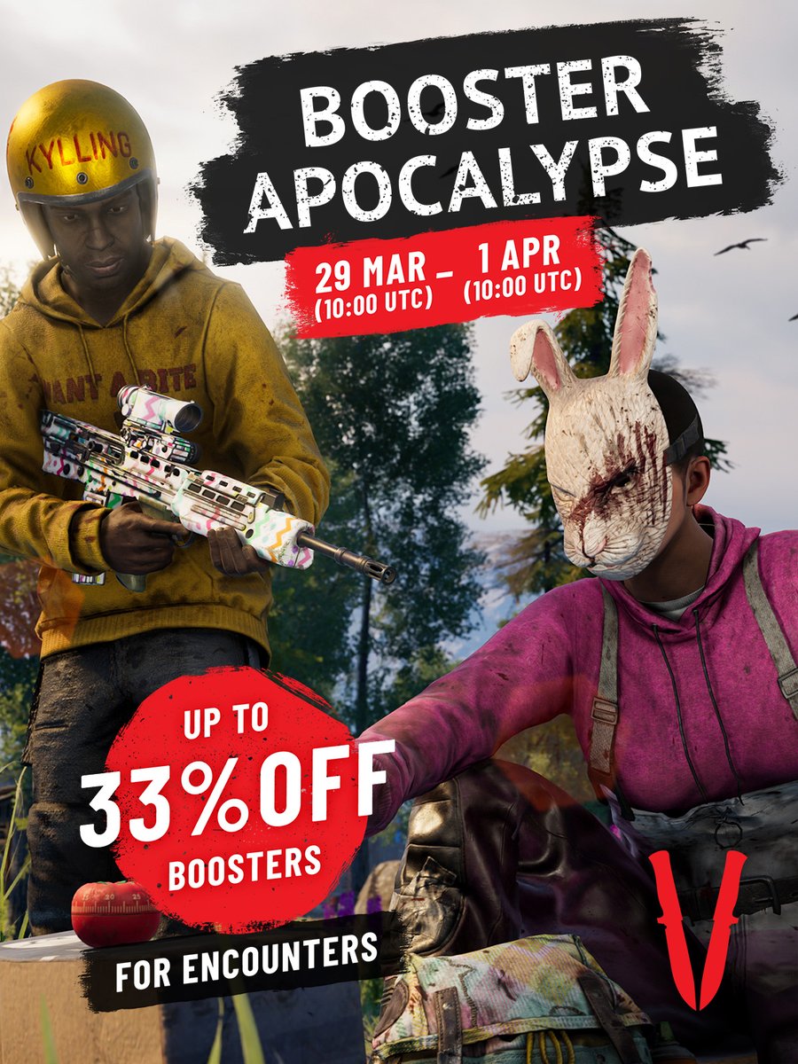 🍅 Booster Apocalypse starts now! 🚨 Loot your way to victory with up to 33% off Boosters in Encounters 💪 Ends Monday April 1st at 10:00 UTC ⏰ Enjoy the Easter grind, Outlanders! 🐰