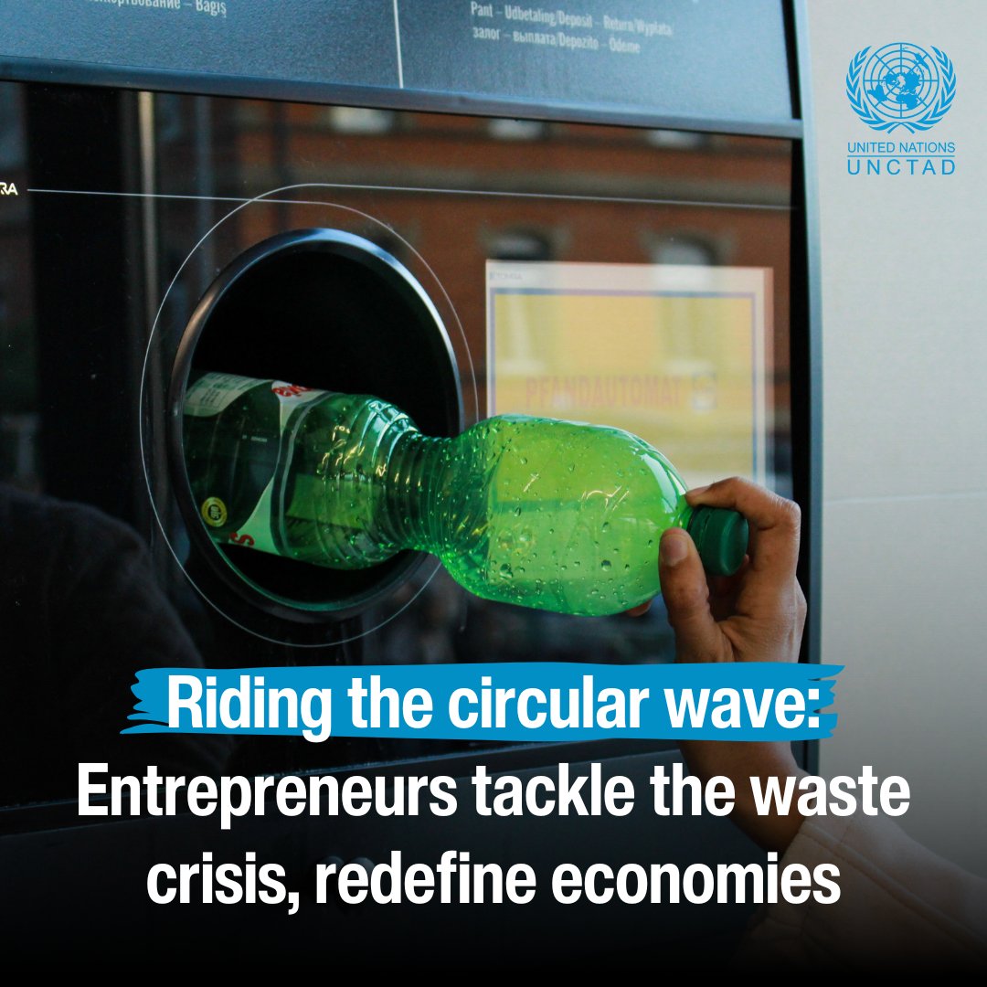 The transition to a circular economy could create more than 7 million jobs and unlock up to $4.5 trillion in economic growth by 2030. @UNCTAD explores best practices & policies to speed up this movement: ow.ly/5p4B50R4eju #ZeroWasteDay