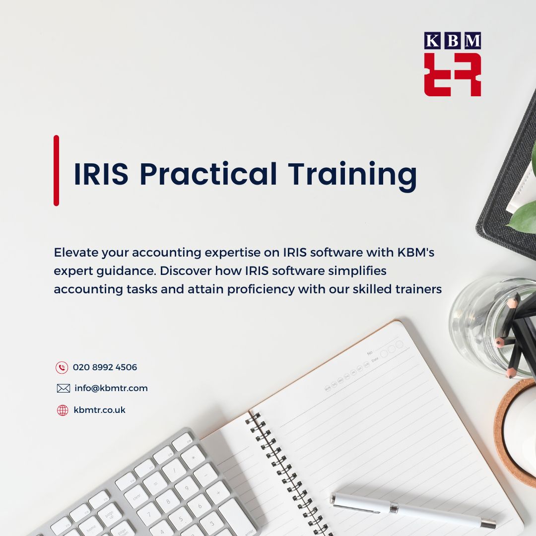 Boost your accounting skills with IRIS software and KBM's guidance. Learn how IRIS software streamlines accounting tasks and become proficient with our expert trainers. Join us to master IRIS software! #IRISSoftware #AccountingSkills #GuidedLearning