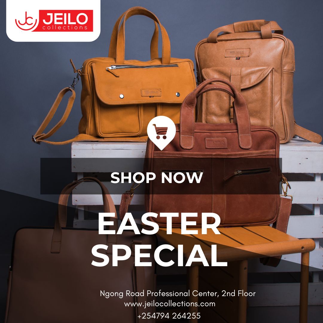 Celebrate the joy of Easter in every stitch and seam with our delightful collection.
 
Feel free to reach us through: 0794264255 to place your order. 

#BagsManufacturers
#TrendyBags
#JeiloCollections
#LeatherBags
#EasterSpecial
#MadeInKenya