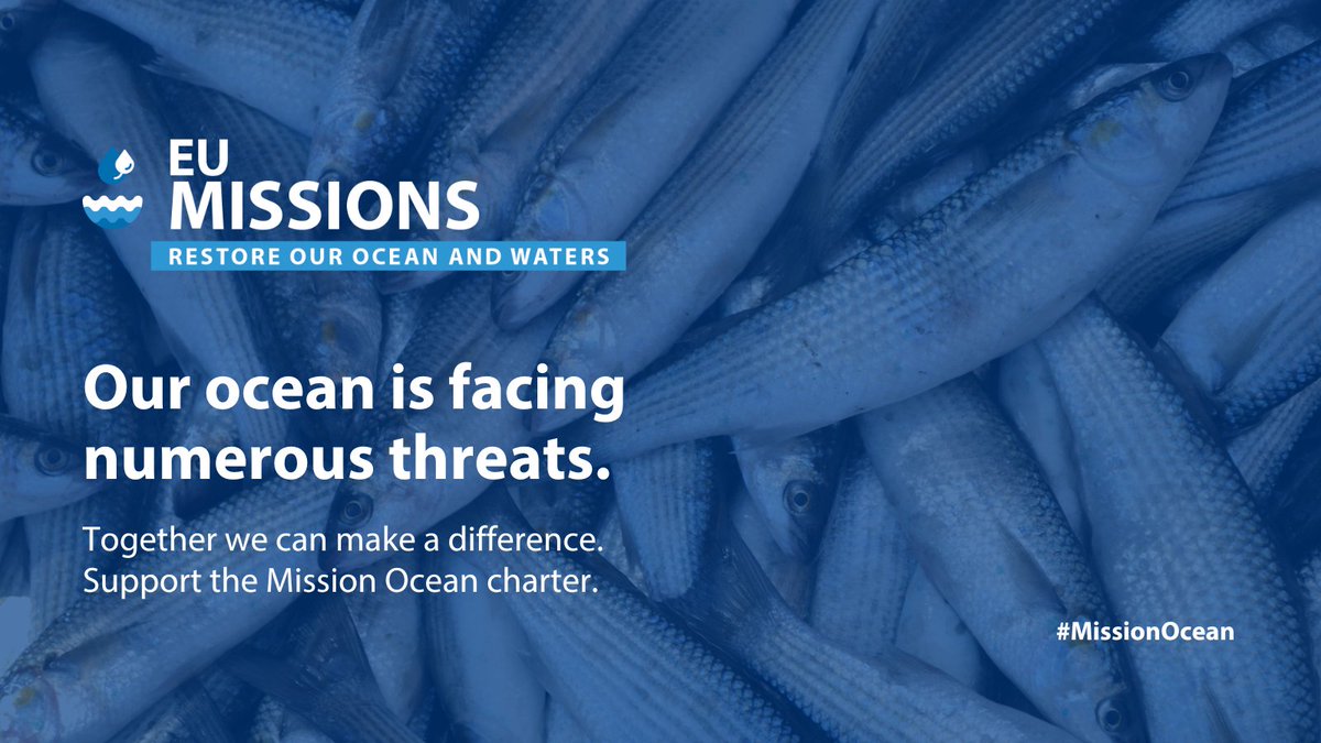 🌊 Our ocean is facing numerous threats, but together we can make a difference. Support the Mission Ocean charter and let's work to preserve and protect our ocean. 🐋 #MissionOcean #EUMissions #HorizonEU