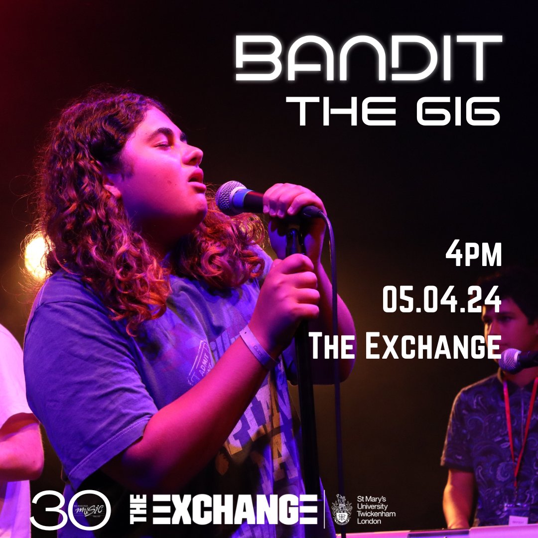 A week today! Our #BandIt musicians will be taking to the stage next Friday 5th at @ExchangeTwick! They'll be showcasing the original song their band has written during the Easter BandIt course. Come and support local music and our incredibly talented young musicians! #RMT