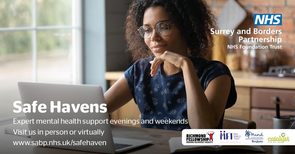If you are experiencing a mental health crisis or emotional distress you can visit a Safe Haven for expert advice and support. They are open 365 days a year and are a safe alternative to A&E for adults who do not need immediate medical help: bit.ly/3G2RWI6
