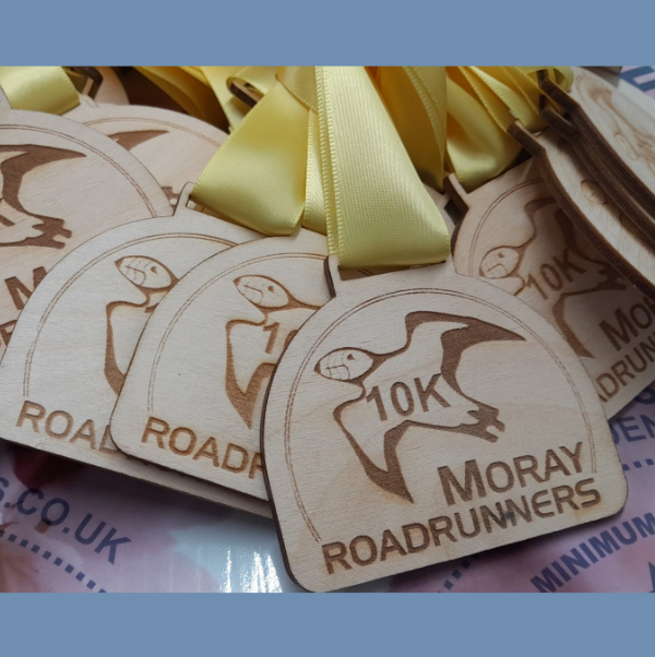 Check out these puffin good medals for Moray Road Runners 😍 We can create a variety of shaped wooden medals and engraved designs for all events and occasions whether its a 10k road race or a 1k family fun run, all achievements are important to us!