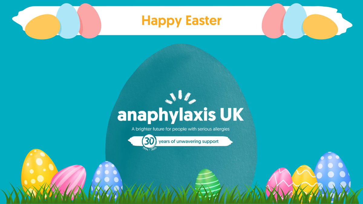 Happy Easter from all of us at Anaphylaxis UK! Thank you for standing with us as we work to support people living with life-threatening allergies.