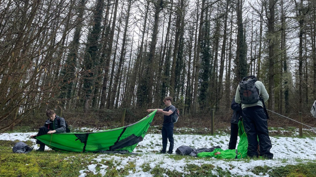 Last night, our Silver DofE group arrived safely at snowy Pen Arthur, with tents going up ready for some micro-navigation! pic.twitter.com/J5g1io8XWF— St Albans School (@SASHerts) March 29, 2024
