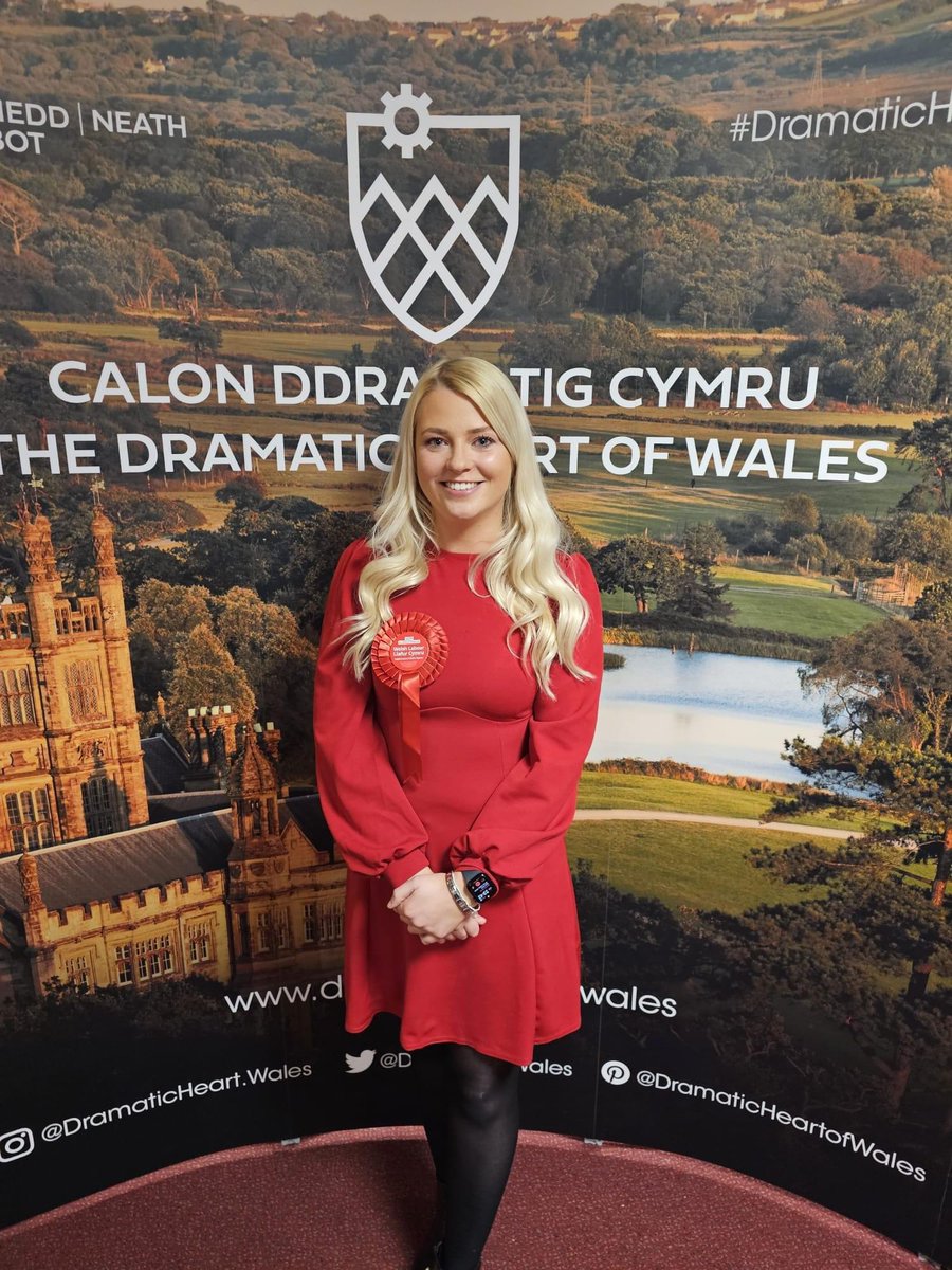 Congratulations to Lauren Heard on her new election win last night in the Neath East ward with 43.8% of the vote. We all look forward to working with you and seeing the difference you'll make to your community, following on from the late Cllr. Sheila Penry's work.