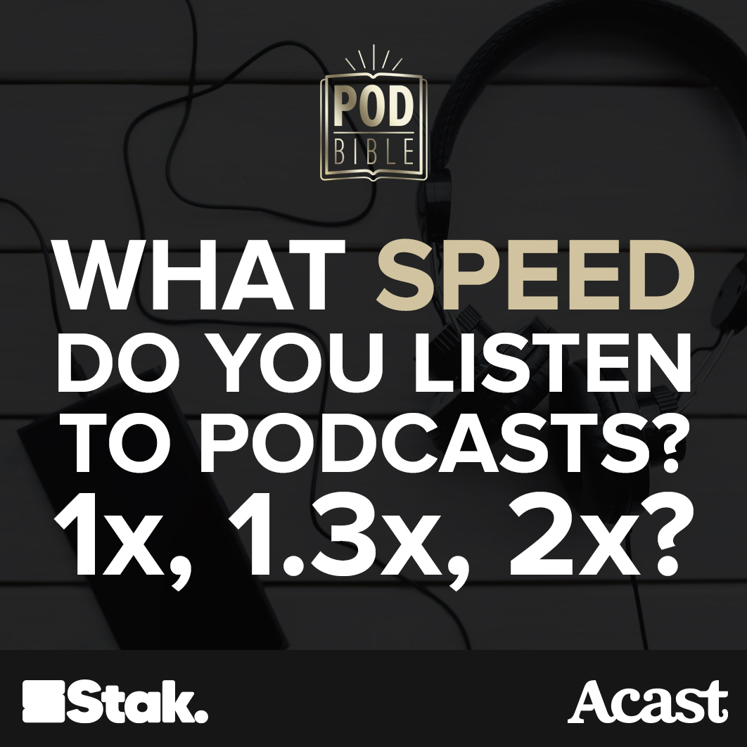 While you’re catching up on the latest podcasts over the Bank Holiday weekend, we want to know at which speed you’re listening to them. Is it always 1x speed? Or do you speed things up to fit in as many episodes as possible? #podcast #podcasting #podernfamily