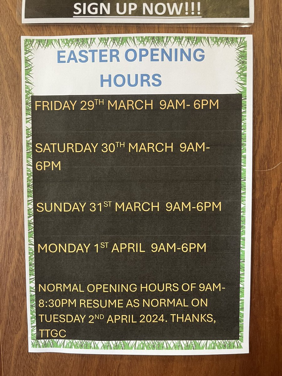 Range Open ✅ Course Open ✅ Studio Open ✅ Cafe Open ✅ Bar Open (1pm) BRAND NEW POOL TABLE ✅ Why be anywhere else than right here with us this Easter weekend 🏌️‍♂️⛳️⛳️