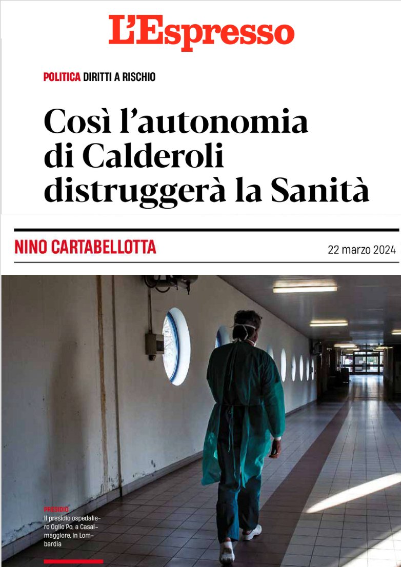 Cartabellotta's tweet photo. Ecco come affondare definitivamente la #sanità del Sud e dare il colpo di grazia al Servizio Sanitario Nazionale
#salviamossn 

https://t.co/BfAuhdxaH7 https://t.co/BD6JF4trRk
