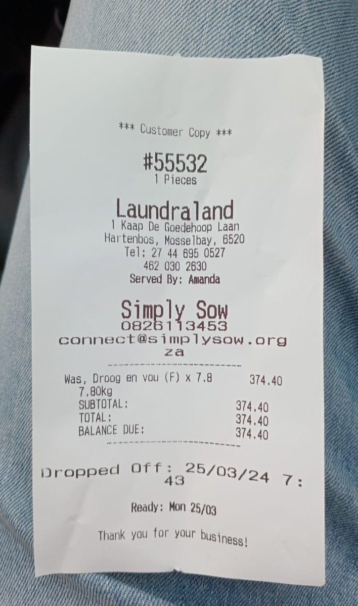 Thank you Laundraland Wassery for yet another wash! They have been helping us free of charge for the last 12 months already and this is such a big help!!
 It also ensures that we can give our babies in need clean clothes! 

#makingadifference 
#caringforothers