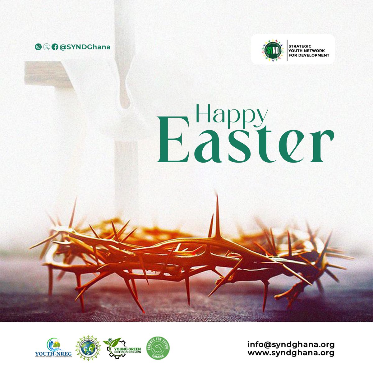 Happy Easter! May the joy of Easter fill your heart with peace and hope. #SYNDGhana #HappyEaster