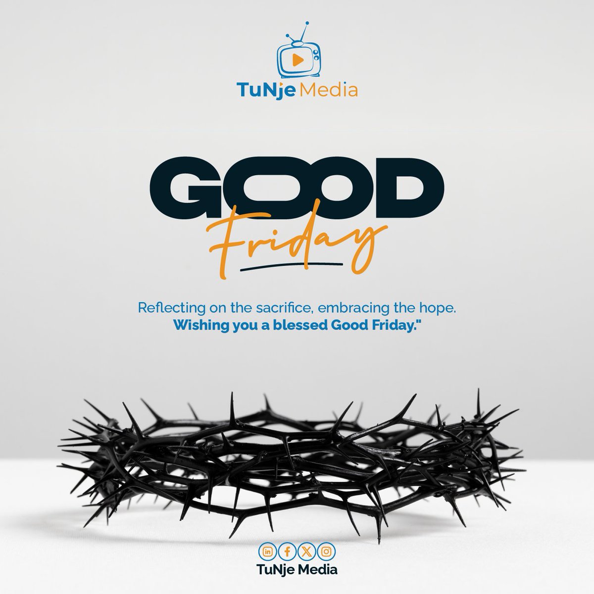TuNjeMedia's tweet photo. Wishing our valued media clients a meaningful and reflective Good Friday. May this day of remembrance inspire you with hope, peace, and gratitude.

Thank you for entrusting us with your media needs, and may your day be filled with blessings and grace.
#TuNjeMedia
#DigitalSuccess https://t.co/MDGSL67Qnw