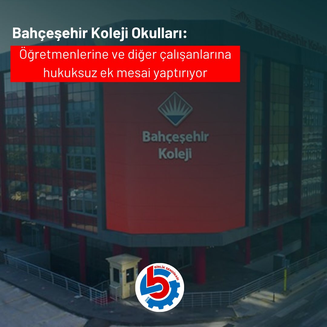 Bahçeşehir Koleji öğretmenleri ve çalışanları yoğun çalışma şartları altında emeklerinin karşılığını alamadığı gibi mobbing ile karşı karşıya kalıyor. 👇 birliksendikasi.org/index.php/2024…