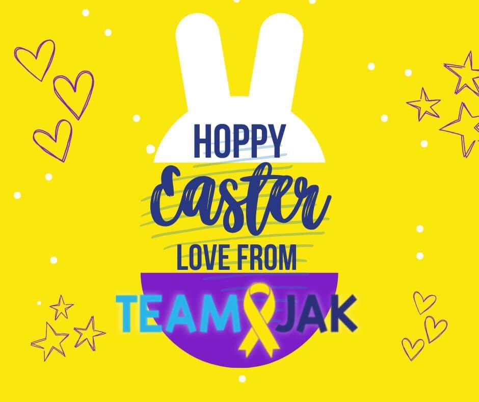 Happy Easter, Happy Spring, Happy Hoppy Everything!🐰🐣🐰 Wishing all of our inspirational families, friends and supporters a very happy and healthy Easter. We hope the Easter bunny visits🐰 Lots of Love from us all and see you all next week for more fun at Jak's Den🐣🐰🐣