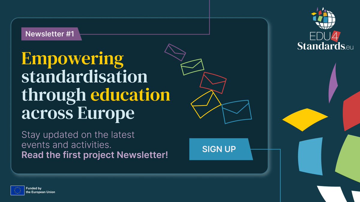📨 EDU4Standards consortium is delighted to announce its first newsletter! 📲 Stay up to date on the project latest developments and activities - read the first newsletter: smzxy.mjt.lu/nl3/_aZ1RdCv3F… 💡 Visit our website: edu4standards.eu