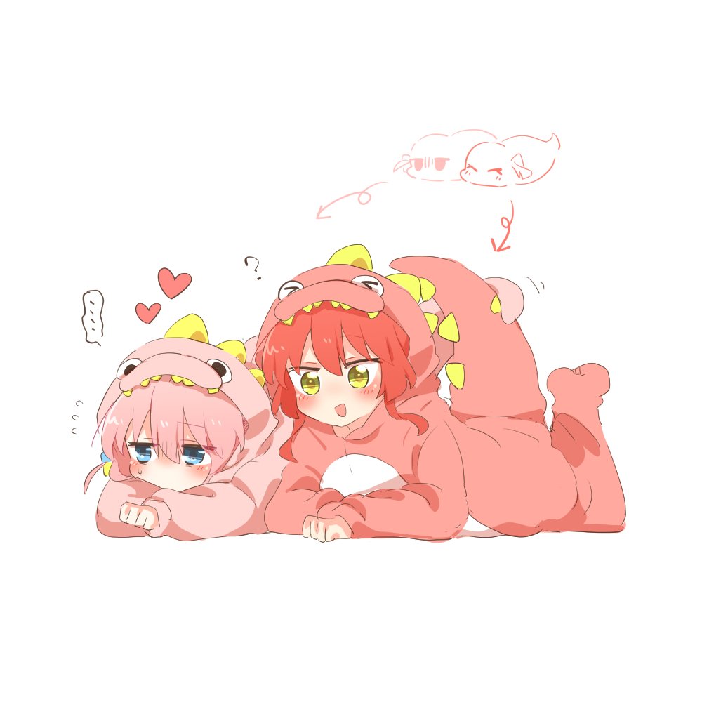後藤ひとり ,喜多郁代 「ツチノコ…からの進化先なかよし 」|Rebeccaのイラスト