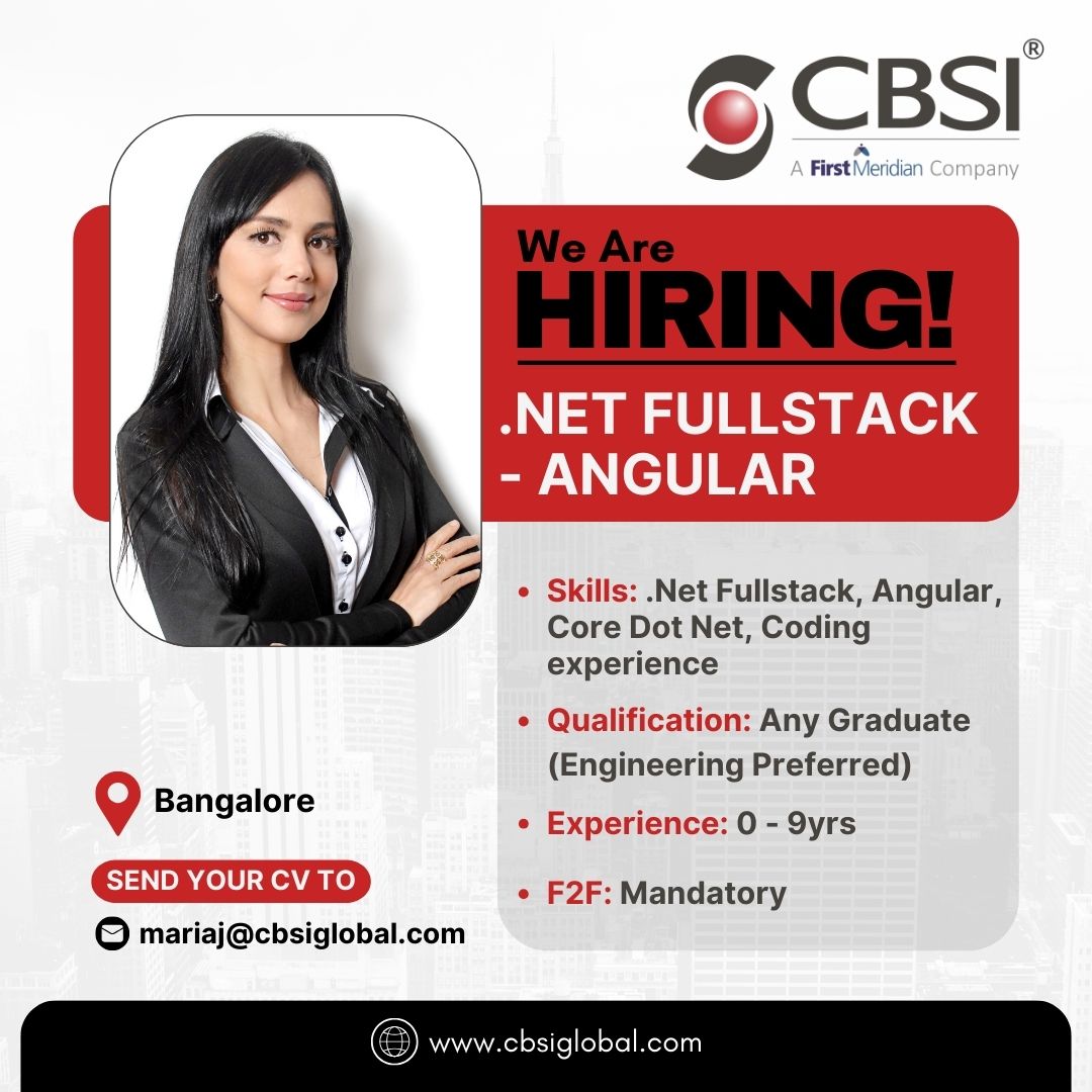 CbsiGlobal's tweet image. Calling all coding enthusiasts! We&apos;re expanding our team with Full Stack .NET Developers who excel in Angular. If you&apos;re up for a challenge, apply today! 
-
#Hiring #NetFullstack #Angular #CoreDotNet #Coding #CBSI