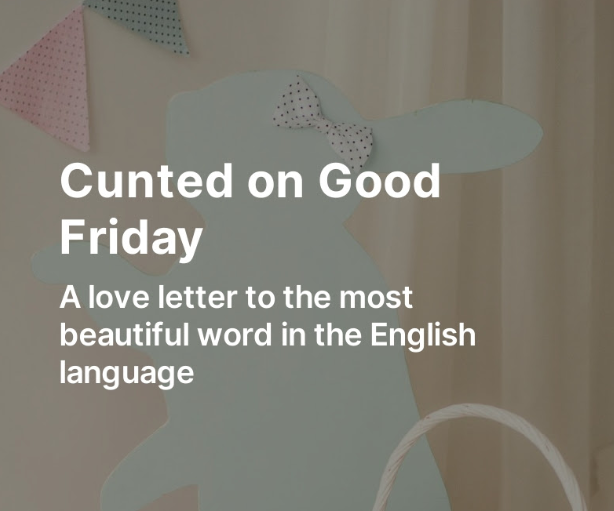 IanDunt's tweet photo. An essay on the beauty of the word cunt. Just in time for Easter.
https://t.co/Bq7LE9XRrL https://t.co/vMMGErw6nd
