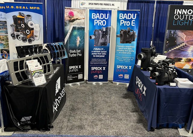 Speck Pumps is at the Western Pool &amp; Spa Show in Long Beach! Come by and check out our latest in Commercial &amp; Residential products for 2024. Booth #643