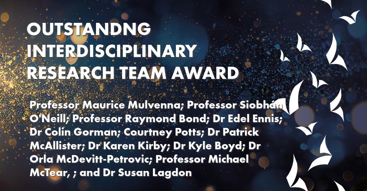 This Outstanding Interdisciplinary Research Team award celebrates the achievements of a research team that brings together teams from within the University. Congratulations to all the researchers involved. Hear from @MauriceMulvenna: youtu.be/8CbzlGkIRmw #WeAreUU