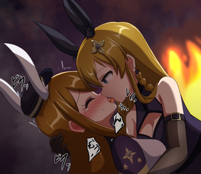 skebより、バニーな海美と恵美。
生真面目でウブなな警察さんにキスのプレゼント。 #ミリエロ 