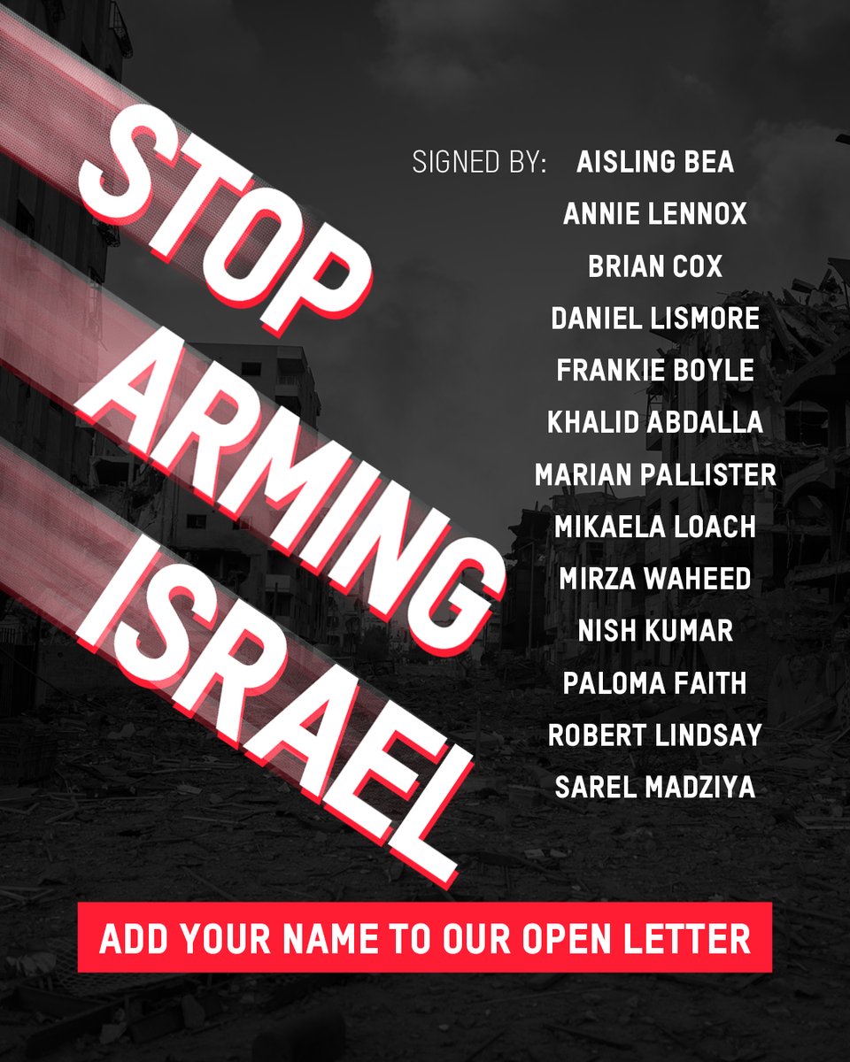 We are united in our message to the UK government. Will you raise the volume with us? ✍️Sign the letter at bit.ly/3VwRCeU 📢Share this post and encourage others to add their voice. Palestinians and Israelis need a #CeasefireNOW Signed by @MrNishKumar @mikaelaloach…