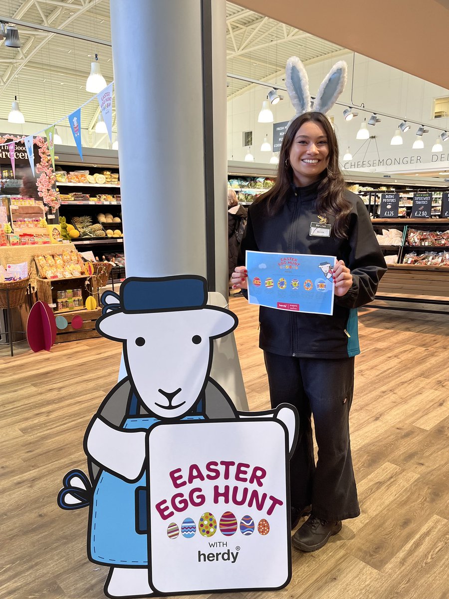 BoothsCountry's tweet photo. Join our Kendal team for a @HerdyUK Easter Egg Hunt! Can ‘ewe’ find all 6 eggs to spell out the word? 👀

📷 Louise, Clare, Bernie https://t.co/PC8uKn1qRx