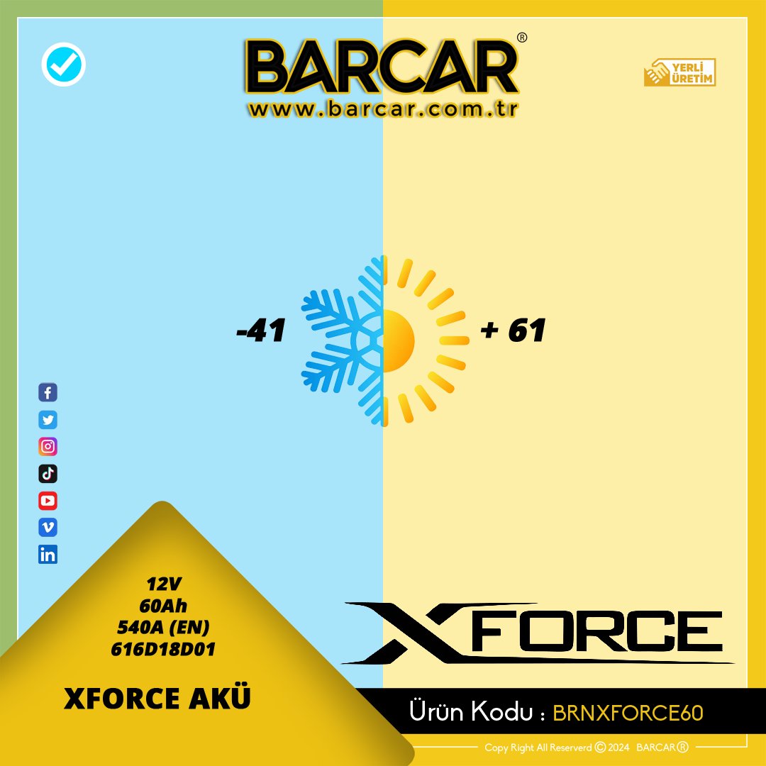🔋🚗🪫X Force 12V 60 Ah 540A (EN) 616D18D01 Akü Batarya

Online Satın Al
baranligroup.com/urun/3388_x-fo…

+90 (312) 389 69 69
+90 (551) 013 98 63
♪ Tiktok Adresimiz : tiktok.com/@barcarturkey
#Akü #Batarya #Xforce #60Ah #540A #Barcar Daha Azını Gör