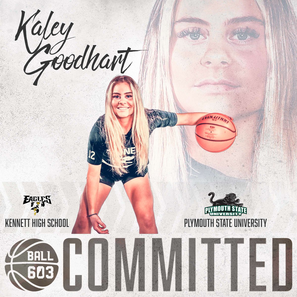 Upon graduating from Kennett HS this spring, Kaley Goodhart will continue her playing career at Plymouth State University. Kaley, a 2X 1st Team All-State pick, plans to major in Psychology while playing for the D-III Panthers. #Ball603committed @PSUPanthers 📸 Jill Stevens