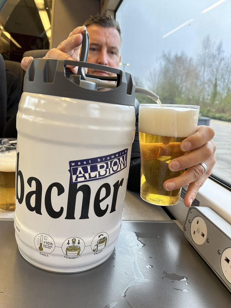 West Brom fan en route to Millwall away today. 👏🍻 #WBA