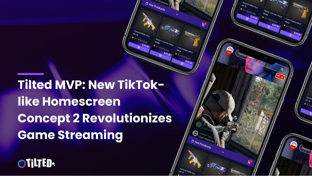 🖲Revolutionizing Game Streaming:🤍 Tilted's TikTok-inspired Homescreen Concept 🧩Swipe, Watch, Shop: 🍓Tilted's Next-Gen Homescreen Experience 📮Read more >> tiltedapp.com/tilted-mvp-new…