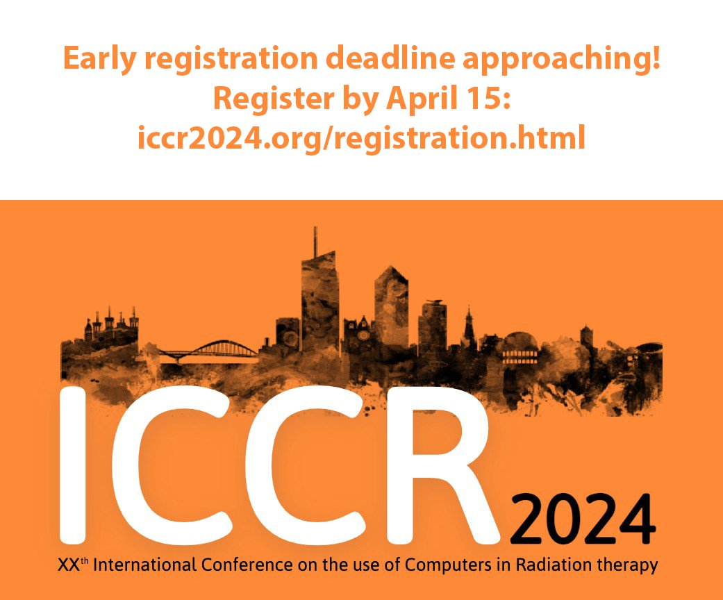 The #ICCR2024 early registration deadline is fast approaching! 📆 Don't miss your chance to join us in Lyon from 8-11 July to dive into the latest developments in computers in #RT with peers and experts 🖥️ 
Secure your spot now at iccr2024.org/registration.h… by April 15! ⏳