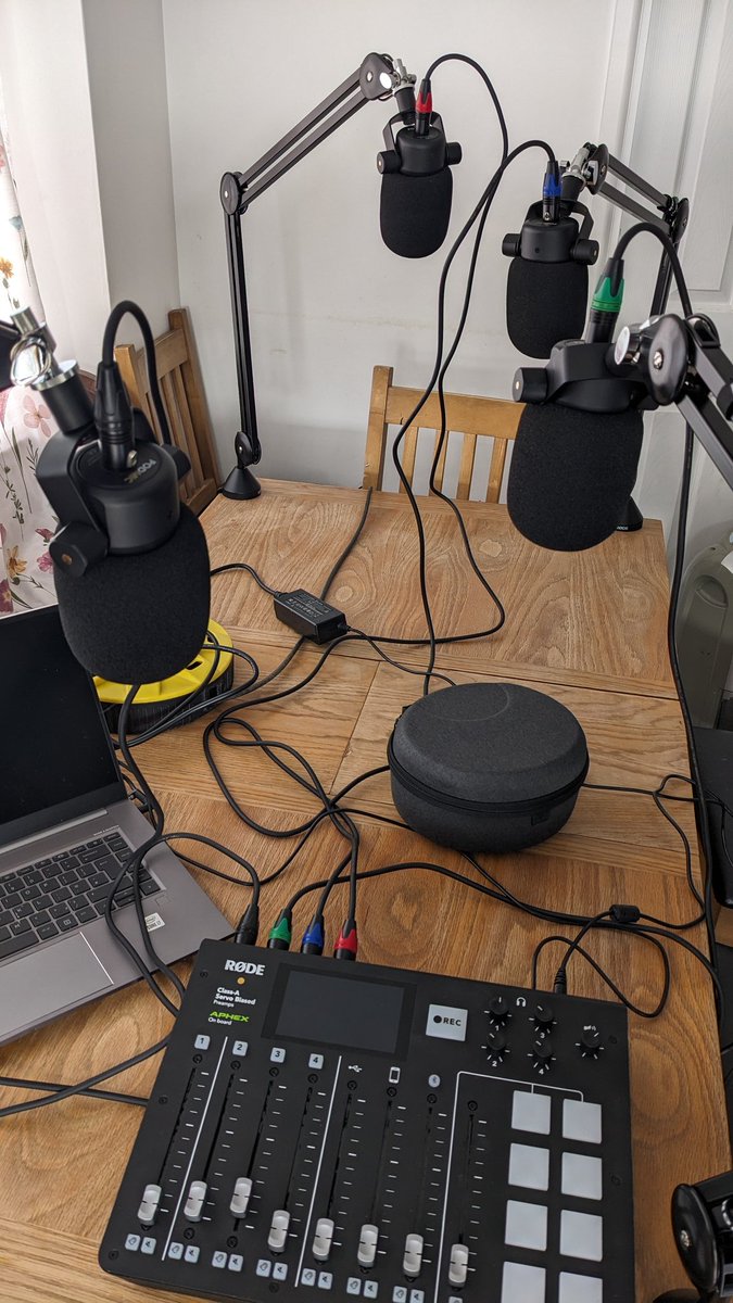 Decided to upgrade the podcast equipment recently, after two years, so setting up this morning to have a proper play with the children! Should be fun! #rainydayfun