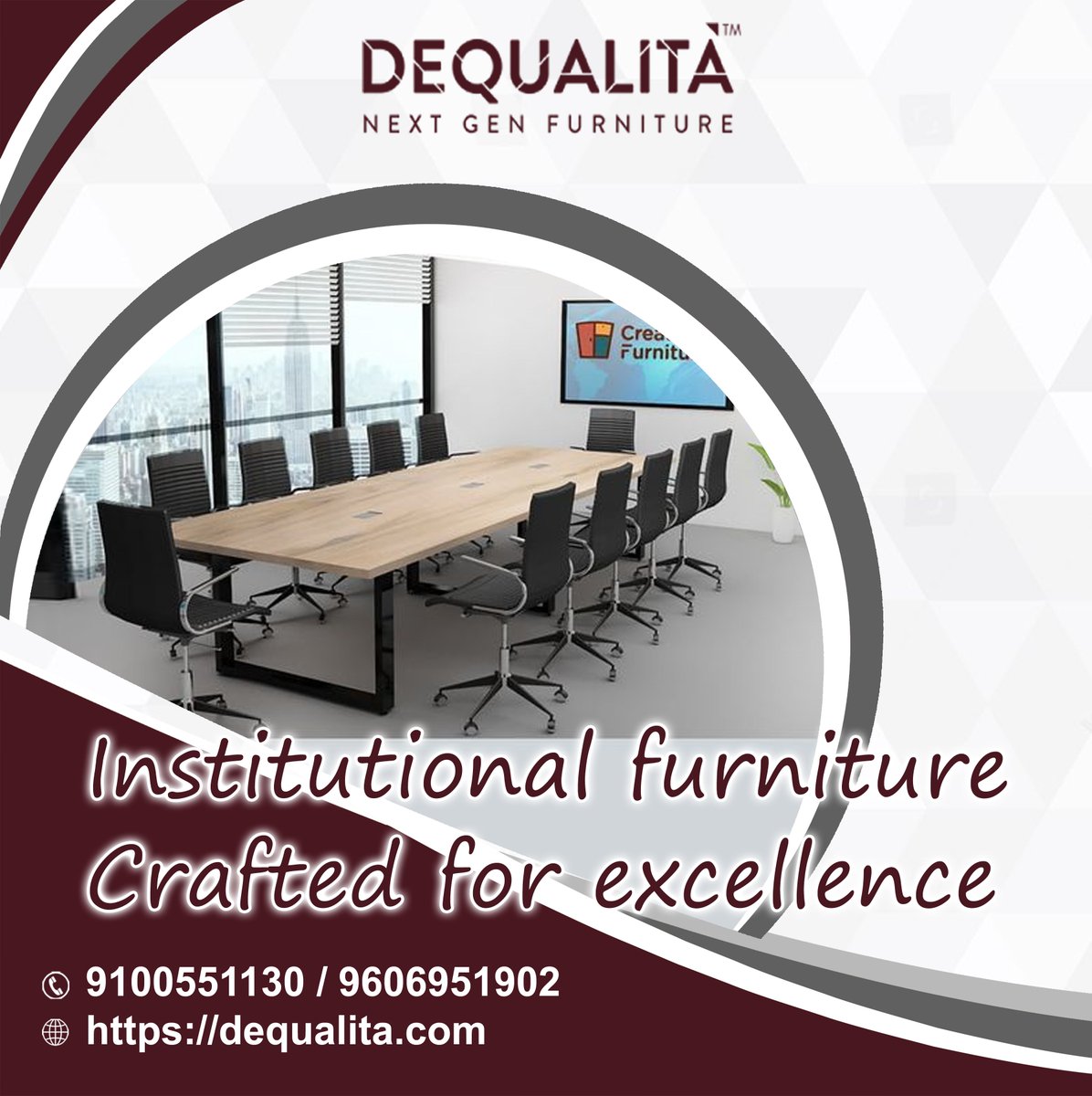 Dequalita_HYD's tweet image. Design your Workable space is not with Chairs and Cabins. Contact us for Office Space Design as per the current Market Standards

#Dequalita #homeinterior #institutionalfurniture #officefurniture #modernfurniture #interiordesign #homedecor #viral #trending #Telangana #instagram