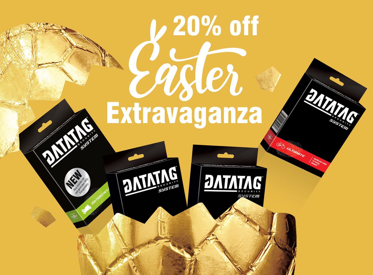 🚨FINAL few days of Datatag's Easter Extravaganza!🚨 YOU can get 20% off all of our systems by using the code: 'DATEAST20'📷 Protect your #motorcycle #cycle #scooter and more at: datatag.shop